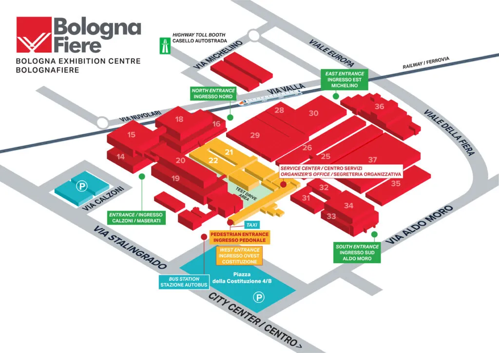 Bologna Exhibition Center Map